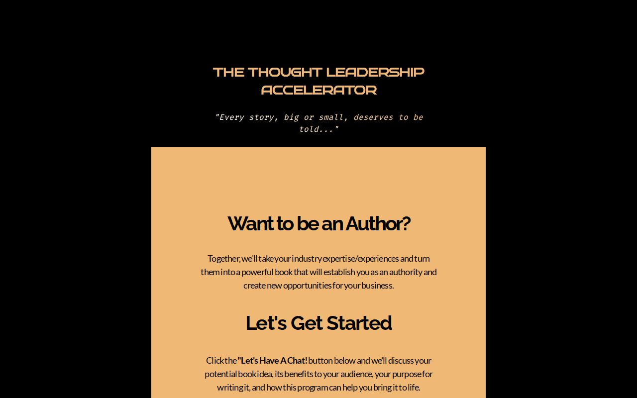 The Thought Leadership Accelerator